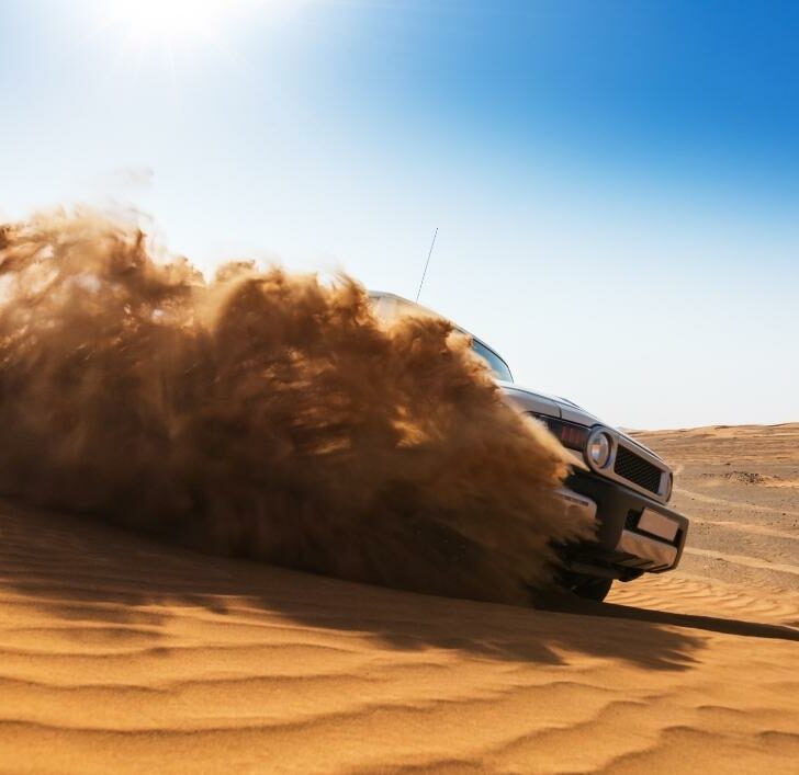 Desert driving course in abu dhabi
