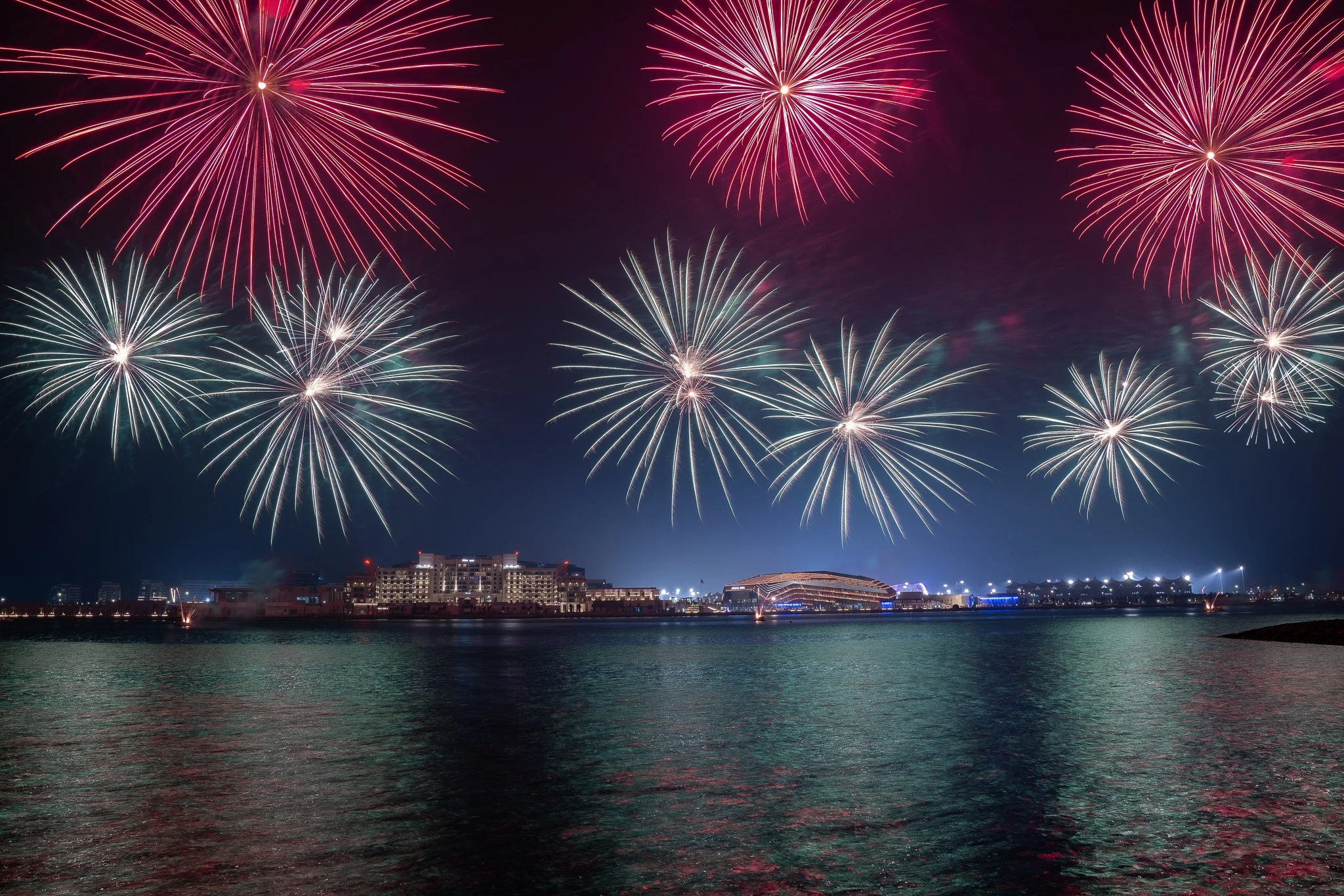 Fireworks in Abu Dhabi for Eid Al Etihad