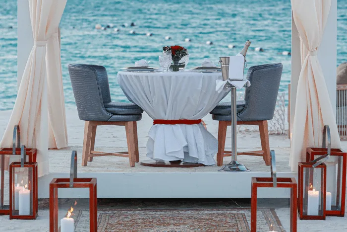 Cabana Beach Bar St Regis Valentine's Day in Abu Dhabi