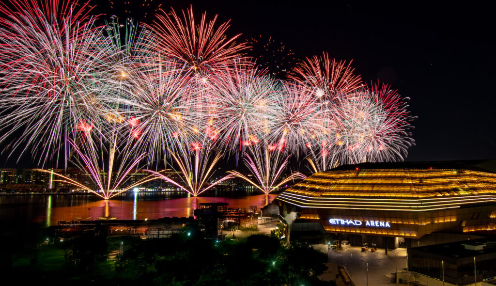 Eid Al Adha Fireworks spots in abu dhabi