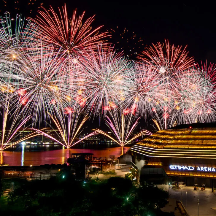 Eid Al Adha Fireworks spots in abu dhabi