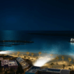 Night beach at Marsana Hudayriyat Island