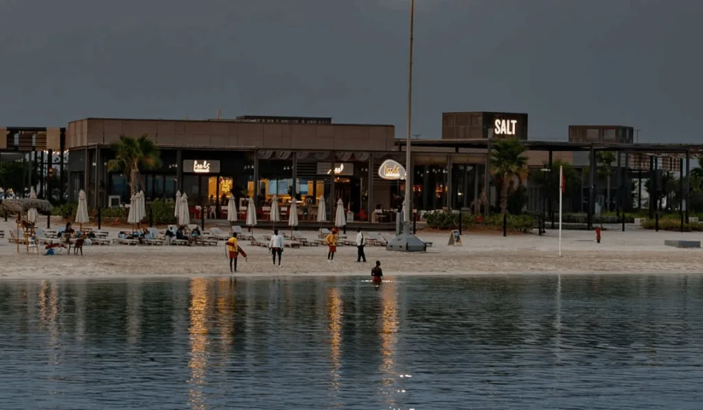 Night beach in Abu Dhabi