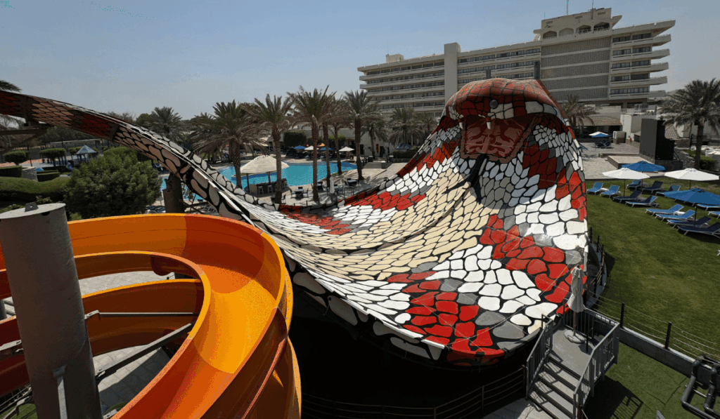 first cobra waterslide in the UAE