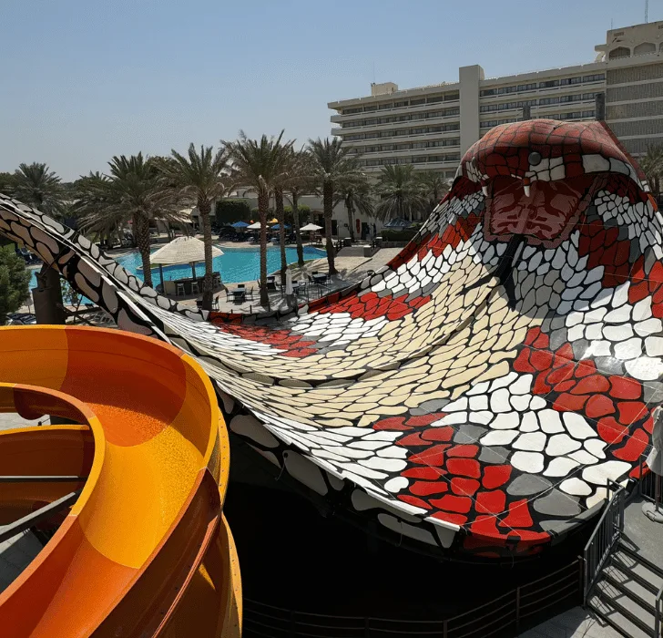 first cobra waterslide in the UAE