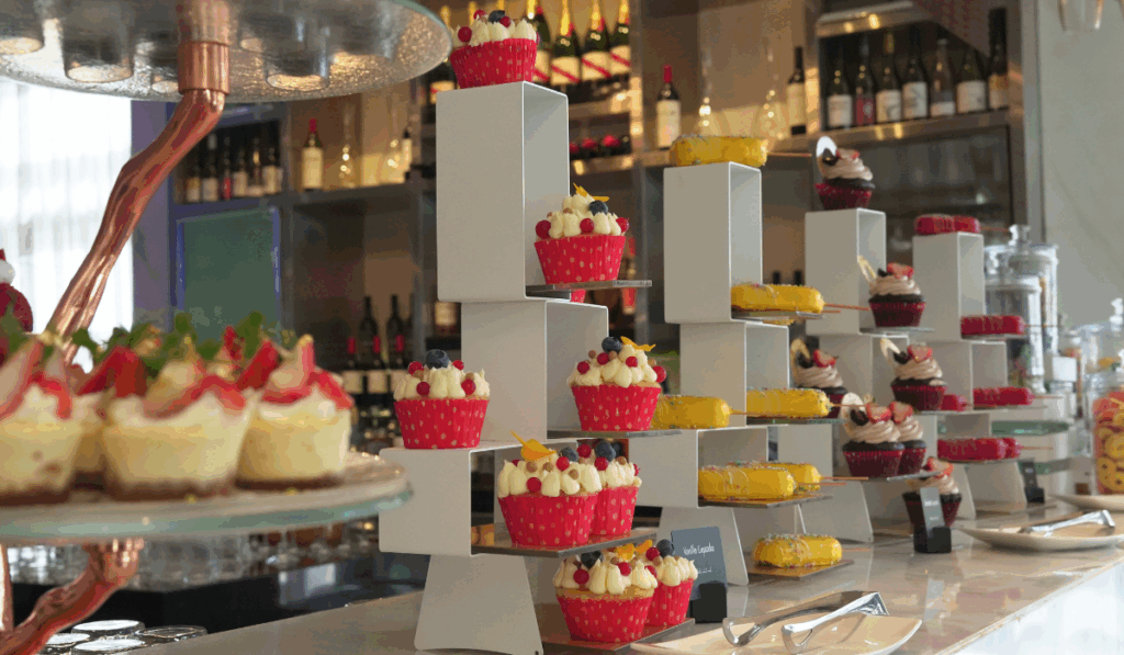 dessert counter at The GuiltyFish Sushi Brunch
