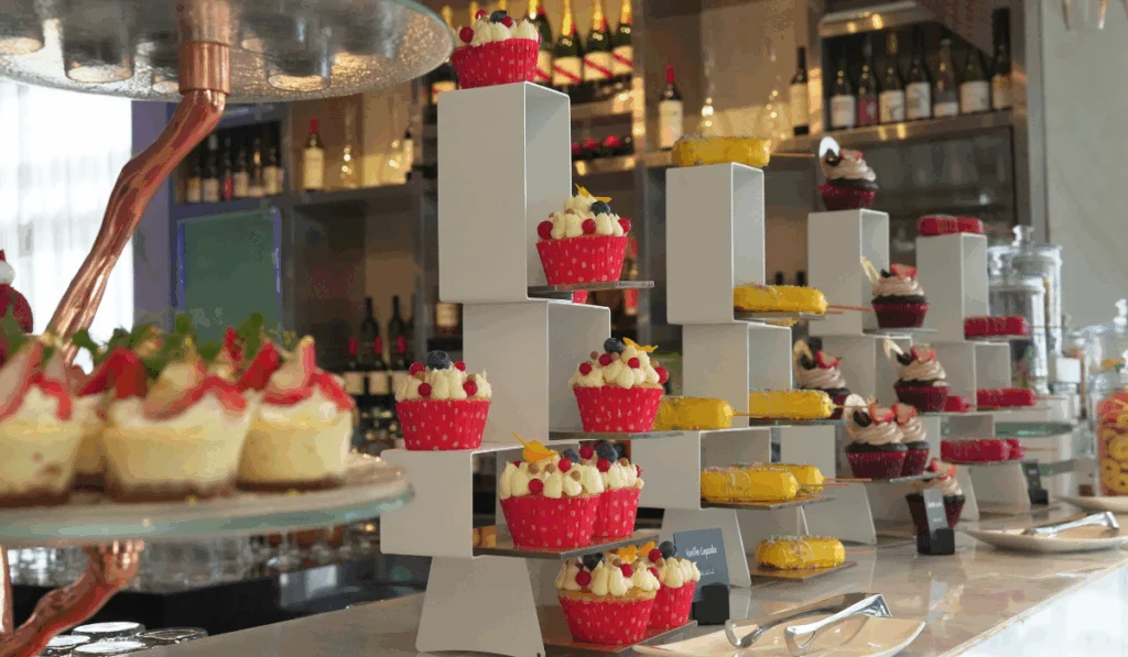 dessert counter at The GuiltyFish Sushi Brunch