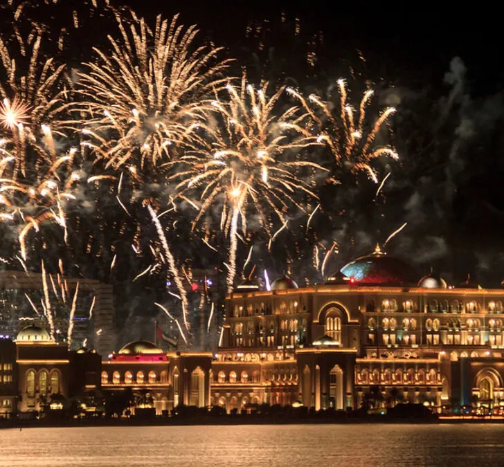 New Year's Eve fireworks - Emirates Palace