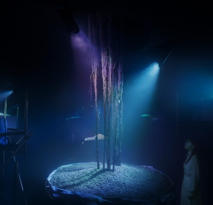 Megaliths in the root garden - teamlab phenomena abu Dhabi