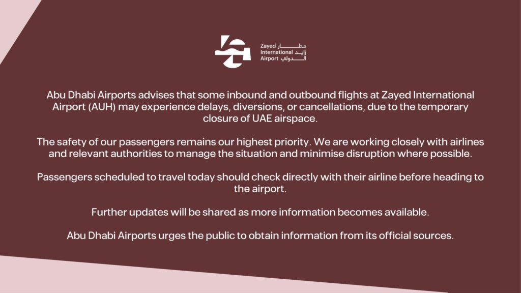 Zayed International Airport Travel Advisory: Delays and Cancellations at AUH