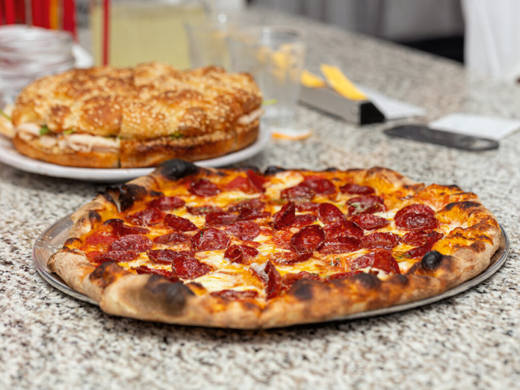 Pizza at Marmellata Bakery in Abu Dhabi