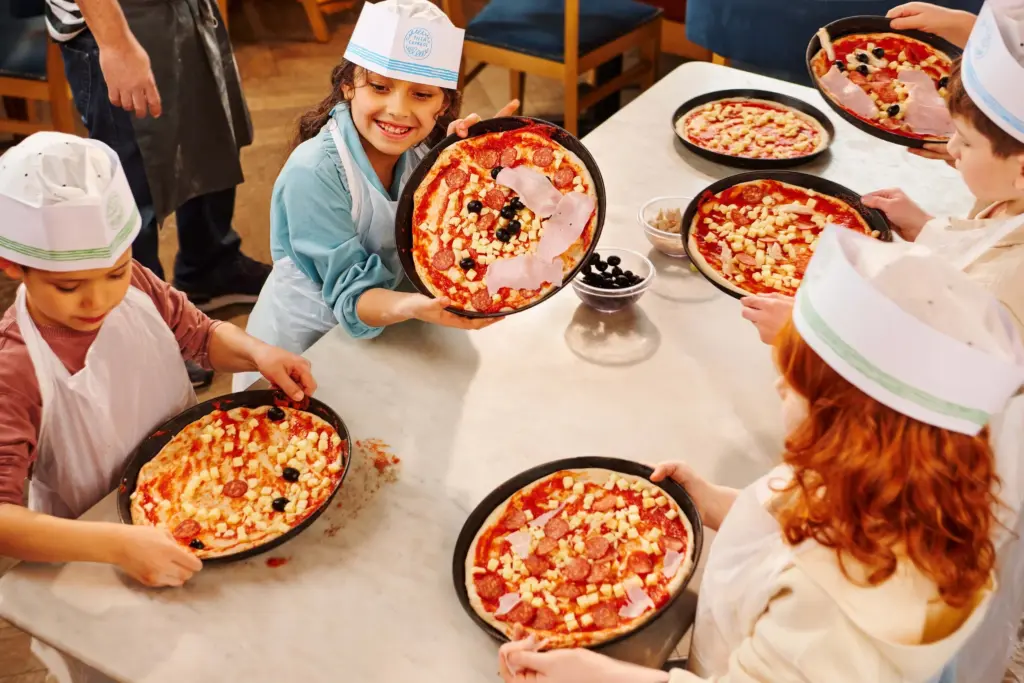 These Abu Dhabi Restaurants Are Making You Part of the Dining Experience 6 PizzaExpress Kids Pizza Making